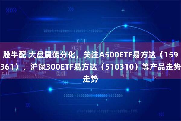 股牛配 大盘震荡分化，关注A500ETF易方达（159361）、沪深300ETF易方达（510310）等产品走势