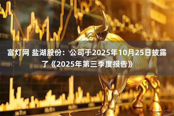 富灯网 盐湖股份：公司于2025年10月25日披露了《2025年第三季度报告》